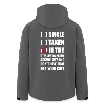 Single ... Training Gym - Recycelte Männer Softshell-Jacke von Stanley/Stella - Anthrazit - Hinten - AI Model Male 185 light (185cm)