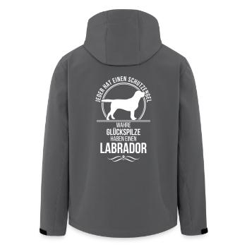LABRADOR Schutzengel Wilsigns - Recycelte Männer Softshell-Jacke von Stanley/Stella - Anthrazit - Hinten - AI Model Male 185 light (185cm)