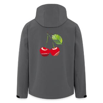 Kirsche - Recycelte Männer Softshell-Jacke von Stanley/Stella - Anthrazit - Hinten - AI Model Male 185 light (185cm)
