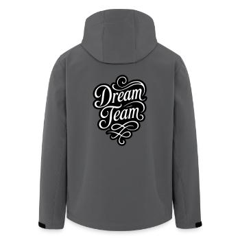 Dream Team - Recycelte Männer Softshell-Jacke von Stanley/Stella - Anthrazit - Hinten - AI Model Male 185 light (185cm)