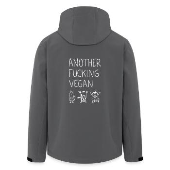 Another Fucking Vegan - Recycelte Männer Softshell-Jacke von Stanley/Stella - Anthrazit - Hinten - AI Model Male 185 light (185cm)