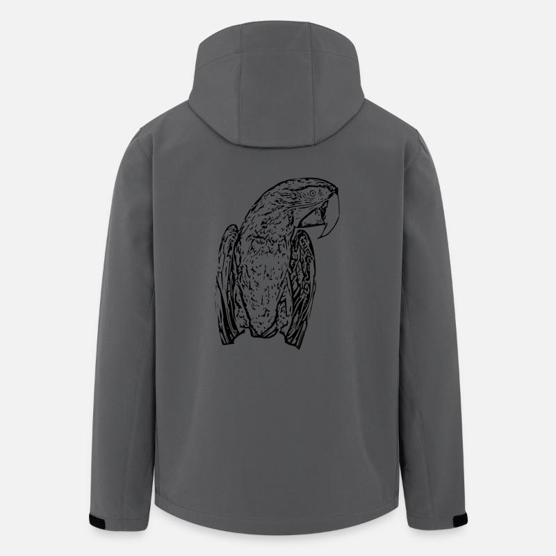 Perroquets - Veste softshell homme en polyester recyclé Stanley/Stella - charbon