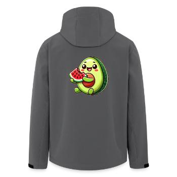 Süße Avocado Melone Cartoon Frucht Sommer - Recycelte Männer Softshell-Jacke von Stanley/Stella - Anthrazit - Hinten - AI Model Male 185 light (185cm)