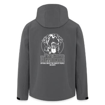 FLAT COATED RETRIEVER coolest people - Recycelte Männer Softshell-Jacke von Stanley/Stella - Anthrazit - Hinten - AI Model Male 185 light (185cm)