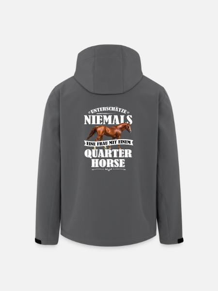 Quarter Horse Pferde Shirt-UNF - Recycelte Männer Softshell-Jacke von Stanley/Stella - Anthrazit