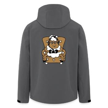Schaf Gamer Sessel Controller Videospiel Nerd Cool - Recycelte Männer Softshell-Jacke von Stanley/Stella - Anthrazit - Hinten - AI Model Male 185 light (185cm)
