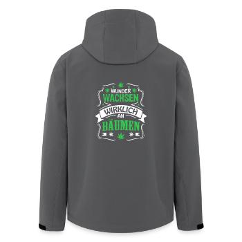 Grow shirt, grower, cannabis, hanf - Recycelte Männer Softshell-Jacke von Stanley/Stella - Anthrazit - Hinten - AI Model Male 185 light (185cm)