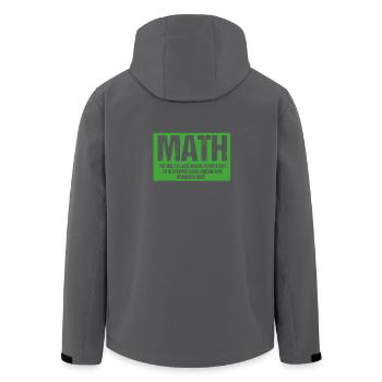 Lustiges Mathe - Geschenk - Shirt - Recycelte Männer Softshell-Jacke von Stanley/Stella - Anthrazit - Hinten - AI Model Male 185 light (185cm)