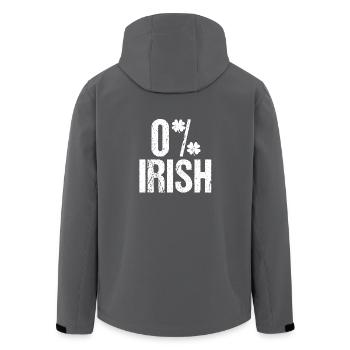 0% Irish Shirt - St. Patrick's Day Geschenk - Recycelte Männer Softshell-Jacke von Stanley/Stella - Anthrazit - Hinten - AI Model Male 185 light (185cm)