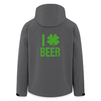 Ich Kleebier - Shirt - St. Patrick's Day Geschenk - Recycelte Männer Softshell-Jacke von Stanley/Stella - Anthrazit - Hinten - AI Model Male 185 light (185cm)