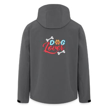 Hundeliebhaber - Geschenk - Shirt - Recycelte Männer Softshell-Jacke von Stanley/Stella - Anthrazit - Hinten - AI Model Male 185 light (185cm)