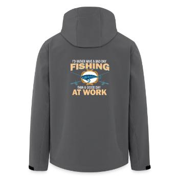 Angeln - Geschenk - Shirt - Recycelte Männer Softshell-Jacke von Stanley/Stella - Anthrazit - Hinten - AI Model Male 185 light (185cm)