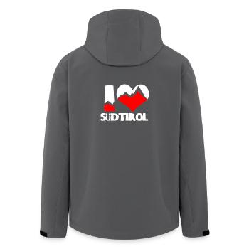 Ich liebe Südtirol Shirt - Südtirol Geschenk - Recycelte Männer Softshell-Jacke von Stanley/Stella - Anthrazit - Hinten - AI Model Male 185 light (185cm)