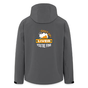Shut up Liver - Bier Shirt - Geschenk - Recycelte Männer Softshell-Jacke von Stanley/Stella - Anthrazit - Hinten - AI Model Male 185 light (185cm)