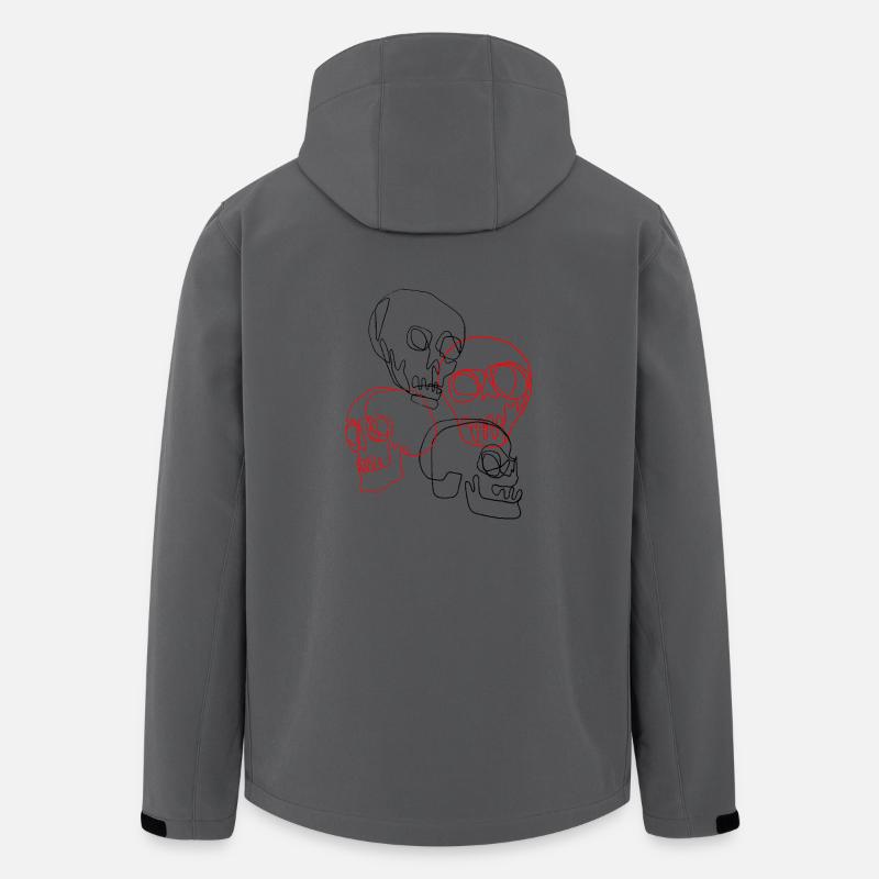 Schädel - Recycelte Männer Softshell-Jacke von Stanley/Stella - Anthrazit