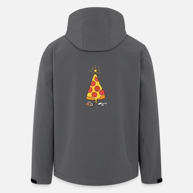 Arbre de Noël de pizza - Veste softshell homme en polyester recyclé Stanley/Stella - charbon
