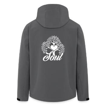 Lebensbaum Geschenk Soul Seele Herz Herzmensch - Recycelte Männer Softshell-Jacke von Stanley/Stella - Anthrazit - Hinten - AI Model Male 185 light (185cm)