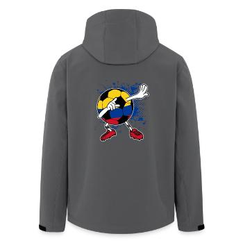 Kolumbien Fußball WM Trikot - Recycelte Männer Softshell-Jacke von Stanley/Stella - Anthrazit - Hinten - AI Model Male 185 light (185cm)