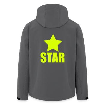 STAR - Recycelte Männer Softshell-Jacke von Stanley/Stella - Anthrazit - Hinten - AI Model Male 185 light (185cm)