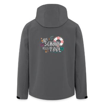 Bye School Hello Pool Geschenk Schulschluss Sommer - Recycelte Männer Softshell-Jacke von Stanley/Stella - Anthrazit - Hinten - AI Model Male 185 light (185cm)