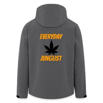 Junglist Hemd - Recycelte Männer Softshell-Jacke von Stanley/Stella - Anthrazit - Hinten - AI Model Male 185 light (185cm)