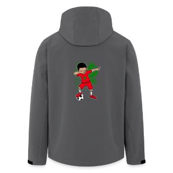Marokko Fußball Nationalmannschaft WM Dab - Recycelte Männer Softshell-Jacke von Stanley/Stella - Anthrazit - Hinten - AI Model Male 185 light (185cm)