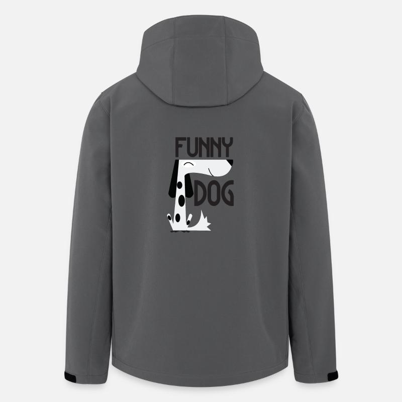 Funny Dog - Lustiger Hund - Recycelte Männer Softshell-Jacke von Stanley/Stella - Anthrazit