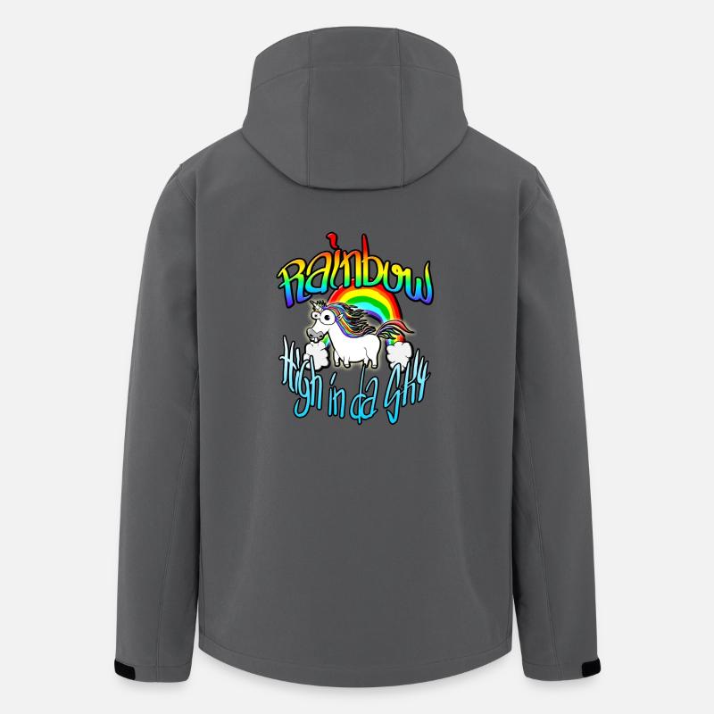 Rainbow high in the sky - Men’s Recycled Softshell Jacket by Stanley/Stella - anthracite