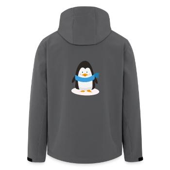 Knuffiger Pinguin - süßes Motiv - Kinder Geschenk - Recycelte Männer Softshell-Jacke von Stanley/Stella - Anthrazit - Hinten - AI Model Male 185 light (185cm)