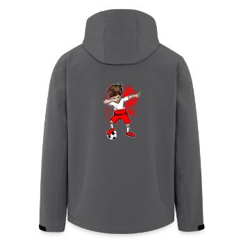 Polen Fußball Nationalmannschaft WM - Recycelte Männer Softshell-Jacke von Stanley/Stella - Anthrazit - Hinten - AI Model Male 185 light (185cm)