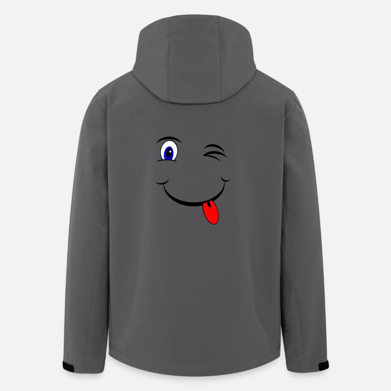Süsser Smiley Kinder Eltern Baby Geschenk - Recycelte Männer Softshell-Jacke von Stanley/Stella - Anthrazit