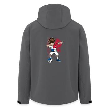 PANAMA Fußballer Dab Nationalmannschaft Trikot - Recycelte Männer Softshell-Jacke von Stanley/Stella - Anthrazit - Hinten - AI Model Male 185 light (185cm)