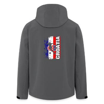 Kroatien Fussball Nationalmannschaft - Geschenk - Recycelte Männer Softshell-Jacke von Stanley/Stella - Anthrazit - Hinten - AI Model Male 185 light (185cm)
