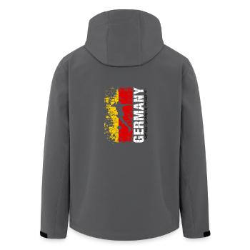 Deutschland Fussball Nationalmannschaft - Geschenk - Recycelte Männer Softshell-Jacke von Stanley/Stella - Anthrazit - Hinten - AI Model Male 185 light (185cm)