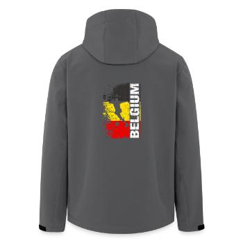 Belgien Fussball Nationalmannschaft - Geschenk - Recycelte Männer Softshell-Jacke von Stanley/Stella - Anthrazit - Hinten - AI Model Male 185 light (185cm)