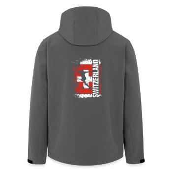 Schweiz Fussball Nationalmannschaft - Geschenk - Recycelte Männer Softshell-Jacke von Stanley/Stella - Anthrazit - Hinten - AI Model Male 185 light (185cm)