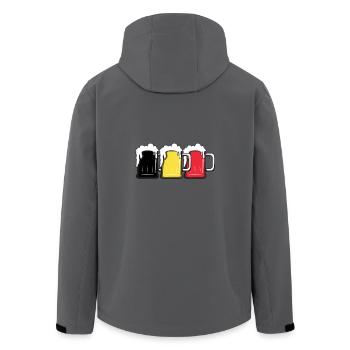 Belgique - Coupe du Monde - Cadeau - Bière - Veste softshell homme en polyester recyclé Stanley/Stella - charbon - Dos - AI Model Male 185 light (185cm)