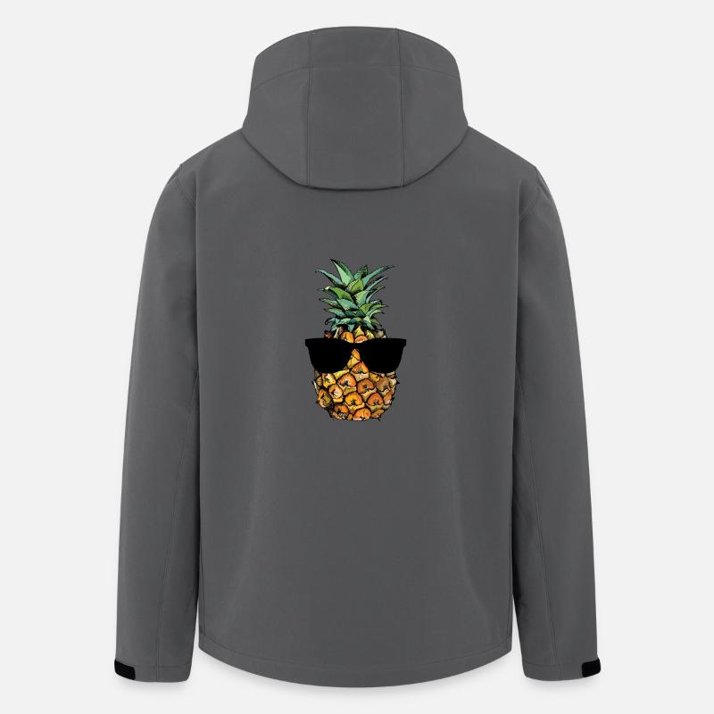 Hipster Ananas mit Sonnenbrille - Lustiges Design - Recycelte Männer Softshell-Jacke von Stanley/Stella - Anthrazit