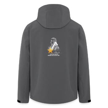 Alexander Hamilton US Gründervater - Recycelte Männer Softshell-Jacke von Stanley/Stella - Anthrazit - Hinten - AI Model Male 185 light (185cm)