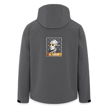 Alexander Hamilton US Gründervater - Recycelte Männer Softshell-Jacke von Stanley/Stella - Anthrazit - Hinten - AI Model Male 185 light (185cm)