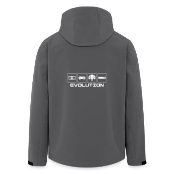 Die Videospiele Evolution - Geschenk - Recycelte Männer Softshell-Jacke von Stanley/Stella - Anthrazit - Hinten - AI Model Male 185 light (185cm)