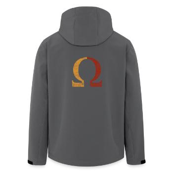 Omega-Grafiken - Recycelte Männer Softshell-Jacke von Stanley/Stella - Anthrazit - Hinten - AI Model Male 185 light (185cm)