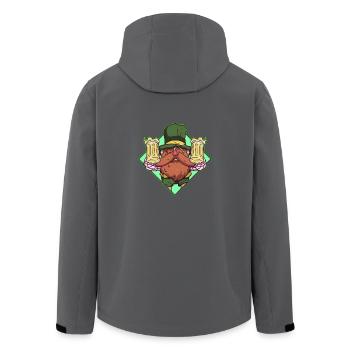 Keltisches Bier - Irish Bier - Geschenk - Recycelte Männer Softshell-Jacke von Stanley/Stella - Anthrazit - Hinten - AI Model Male 185 light (185cm)