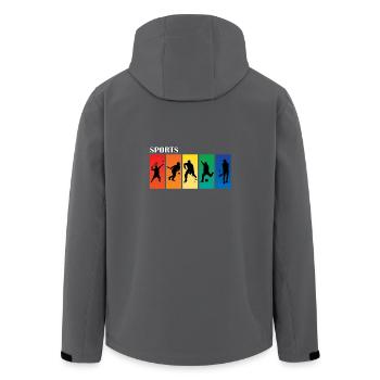 Sport Fan - Recycelte Männer Softshell-Jacke von Stanley/Stella - Anthrazit - Hinten - AI Model Male 185 light (185cm)