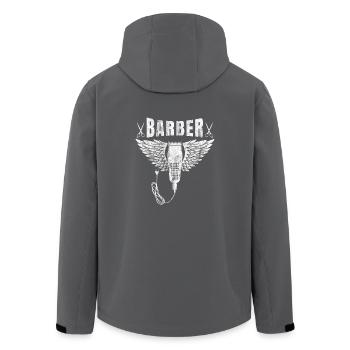 Barber Shop Barbiere Barbier shirt Geschenk Bart - Recycelte Männer Softshell-Jacke von Stanley/Stella - Anthrazit - Hinten - AI Model Male 185 light (185cm)