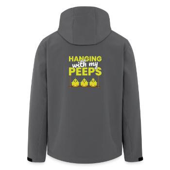 Funny Easter Hanging With My Peeps Cute Chicks - Recycelte Männer Softshell-Jacke von Stanley/Stella - Anthrazit - Hinten - AI Model Male 185 light (185cm)