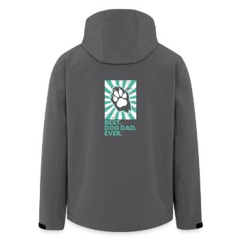 Funny Best Dog Ever Dog Paw Vintage Gift - Recycelte Männer Softshell-Jacke von Stanley/Stella - Anthrazit - Hinten - AI Model Male 185 light (185cm)