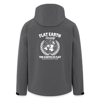 Flache Erde Astrologie Flat Earth Erde Geschenk - Recycelte Männer Softshell-Jacke von Stanley/Stella - Anthrazit - Hinten - AI Model Male 185 light (185cm)