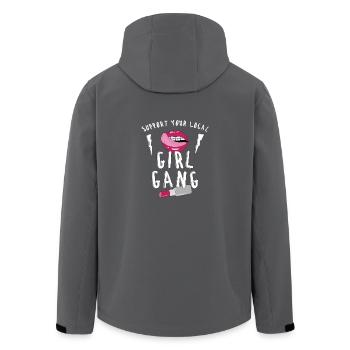 Feminism Design Support Your Local Girl Gang Lips - Recycelte Männer Softshell-Jacke von Stanley/Stella - Anthrazit - Hinten - AI Model Male 185 light (185cm)