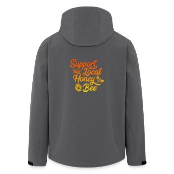 Beekeeper Beehive Support Your Local Honey Bee - Recycelte Männer Softshell-Jacke von Stanley/Stella - Anthrazit - Hinten - AI Model Male 185 light (185cm)